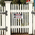 Funny Warning Signs, The Property is Protected By Highly Trained Fat Cat Sign, Decorative Wood Hanging Wood Plaque, Cute Cat Door Sign, Cat Owner Home Decor, Front Door Decor for Porch