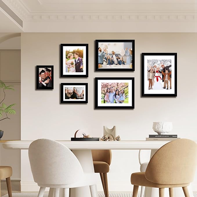 FIXSMITH 11x14 Picture Frame, Black Photo Frame with HD Plexiglass, Display Pictures 8x10 with Mat or 11x14 Without Mat, Picture Frames Collage for Wall Display, 1 Pack