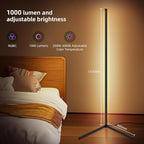 LED Floor Lamp,RGB Corner Floor Lamp with APP and Remote Control,16 Million DIY Colors&Ambient Lighting,Music Sync,Timer Setting,for Living Room, Bedroom and Gaming Room