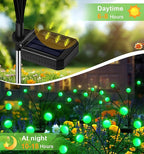 Solar Garden Lights Outdoor, 4 Pack 24LED Waterproof Solar Powered Lights for Yard Pathway Patio, Swaying Lawn Decor as Gardening Gifts for Women Holiday(4 Pack Green)