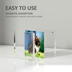 4 Pack Clear Booth Photo Frame 5'' x 5'', Perspex Square Picture Frame, Acrylic Photo Frame for 5x5, 4x4, 3x3 Picture Display, Frameless, UV Protection