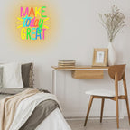 Make Today Great Neon Sign for Wall Decor, Inspirational Colorful Letter Neon Light, Dimmable Motivational Word Led Light Up Sign for Classroom, Cafe, Wedding Party,Birthday Wall Decor