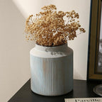 Farmhouse Vase for Home Decor, Vintage Rustic Terracotta Flower Vase Suitable for Home Decor, Living Room, Shelf, Dining Table. 7IN.Light Green