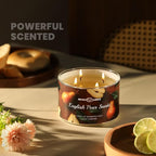 Over 50 Hours Jar Candle - 4-Wick Long-Lasting Scented Candles, 18oz Natural Soy Wax Candle for Home, Candle Gifts for Women & Men, English Pear Suede