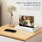 4×6 acrylic photo frame(3 Pack) -Double Sided 20 mm clear picture frame| Magnetic Standing Modern Design for Stereoscopic Displays, Desk Decor &Perfect Memories Gifts