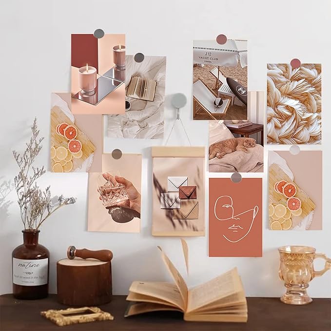 NGETC 50PCS Collage Kit Double-Sided Printed Botanical Illustration Tarot Aesthetic Pictures Retro Art Hippie Room Wall Decor Boho Postcards Pack Nature Posters for Adults Teen Girls Room Decor Collection (lives)