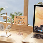 Table Number Holders 20Pcs - 3.35 Inch Place Card Holder Table Number Stands for Wedding Party Graduation Reception Restaurant Home Centerpiece Decorations Office Memo Photo (Rose Gold)