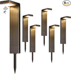 Solar Pathway Lights Outdoor 6Pack, 400LM Motion Sensor Walkway Lights with Warm/Cool White, 12H Lasting, IP65 Waterproof Solar Powered Landscape Lighting for Garden, Yard
