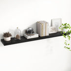 48 Inch Floating Shelves, 8 Inch Deep Floating Shelves for Wall, Hanging Shelf with Invisible Brackets, Deep Shelves for Bathroom, Bedroom, Living Room, Black, Set of 1