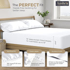 Tencel Sheets 4 Piece for Full Size Bed - 100% Eucalyptus Lyocell Full Sheets Set - Soft, Cooling & Breathable for Hot Sleepers - 16” Deep Pockets Hotel Quality Bedding Set - White