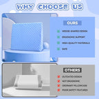 Kids Wedge Pillow with Pillowcase, Memory Foam for Back,Legs & Knees, Relaxation and Comfort, Soft and Breathable, Dot Texture Pillow for Reading Watching TV Gaming Sleeping, Fit for Sofa Floor Room