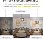 ANKYLHUA Black Gold Chandelier,6-Lights Ceiling Light Fixture E12,Adjustable Hight Pendant Lights Kitchen Island,Chandeliers for Dining Room,Bedroom,Entryway,Foyer