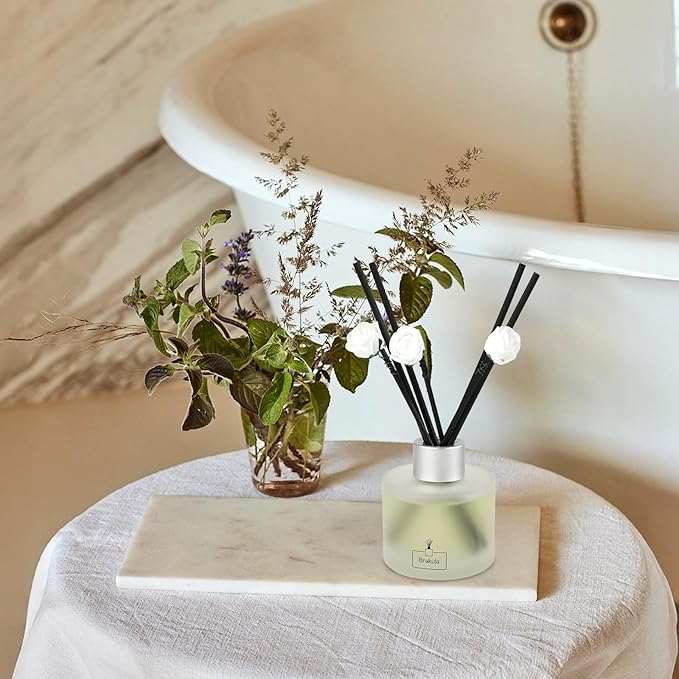 Brakula Reed Diffuser Set, Bamboo Scented， Reed diffusers for Home， Home Fragrance Diffuser with 7 Reed Sticks for Room/Bathroom Decor 3.38 fl oz (Bamboo)