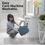 Easy-Going 8 Pieces Recliner Sofa Stretch Sofa Slipcover Sofa Cover Furniture Protector Couch Soft with Elastic Bottom Kids, Spandex Jacquard Fabric Small Checks Bluestone