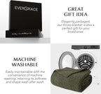 Chunky Chenille Knit Throw Blanket for Couch, Soft Luxurious Moss Stitch Blankets for Bed, Cozy Decorative Farmhouse Knitted Throws for Sofa, Olive Green, 60" x 80"