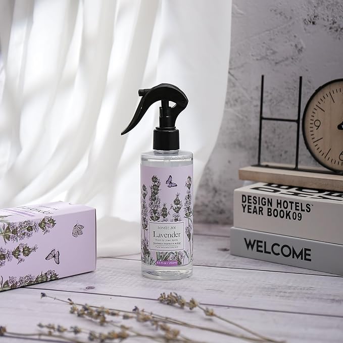 ROMIIE ZOI Linen & Room Air Freshener Spray Room Mist, with Natural Plant Extract, Lavender Scent, 8.5 FL OZ.