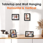 FIXSMITH 3.5x5 Picture Frame Set of 4, 3.5x5 Photo Frames with HD Plexiglass for Wall Hanging or Tabletop Display, Black