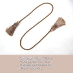 Fenghuangwu Curtain Tiebacks Handmade Decorative Curtain Holdbacks Rope with Tassel (flaxen, 2P)