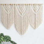 Achart Macrame Wall Hanging Large- Boho Wall Decor- large wall art- Wall Decor Living Room- Macrame Tapestry Boho Decor for Bedroom (Beige-C)