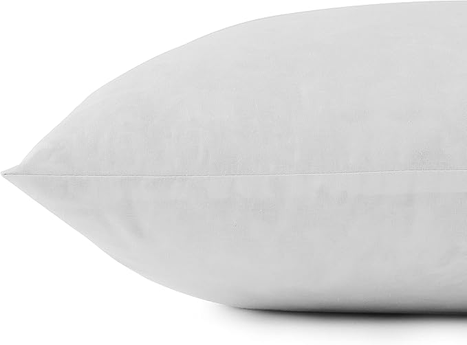 SNUG&COZY Luxury Goose Down Feather Pillow Inserts - 20x20IN, Double Layered Down-Proof Design, Ultra-Soft Cover, High Fill Weight, Pack of 2, White