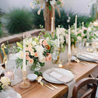 Glass Candlestick Holder,Striped Taper Candle Holders,Set of 6 Candle Stand for Table Centerpieces, Home Decor,Weddings,Festival and Parties (Amber Dimond Pattern)