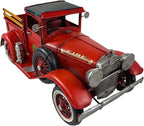 12'' Iron Classic Red Truck Pick-up Model Collectible Vehicle Decoration, Metal Christmas Decor, Unique Blend of Vintage, Rustic, Farmhouse Truck for Table Top (B)