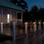 VOLISUN Solar Post Cap Light Outdoor,Solar Fence - Post Lights Waterproof for 4x4/5x5/6x6 Wooden/Vinyl Post,Black Deck Cap Light Solar Powered with Warm White for Garden/Patio/Porch 8pack