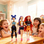 2025 New 11.5'' Demon Hunter Doll,Made to Move Demon Hunter Doll,Collectible Display Figure Dolls Set,Birthday Gifts for Kids Girls Fans (D-3pcs)