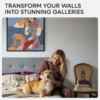 Homeforia 20x20 Black Wood Frame, High End Oak 20 x 20 Square Picture Frames with Mat 16 by 16 inches Photo, 20by20 Black Wooden Poster Frames Matted to 16x16 Print, Tempered Glass, Wall Kit, Set of 1