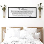 The Blessing Christian Song Lyrics Wall Decor Art 24"X10" Quote Christian Bible Verse Religious Scripture Wall Sign (Black)