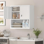 Wall Cabinets,Garage Metal Storage Cabinet with Shelf,Wall Storage Cabinet with Locking Door,Steel Cabinets for Kitchen,Home Office,Basement