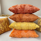 Booque Valley Pumpkin Pillow Covers Set of 2 Soft Plush Faux Fur Wool Fall Decorative Throw Pillowcases for Halloween Autumn Farmhouse Home Decor, 20 x 20 inch, Orange