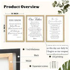 FZMHASLWW Bible Verse Scripture Wall Decor Art 24"×16" Inspirational Quotes Set of 3 Christian Sign Wood Framed Wall Hanging (Wood)