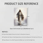 Framed Jesus Christ Wall Art Jesus Walking On Water Canvas Wall Art Christian Painting Prints Biblical Wall Decor Religious Room Decor for Church Prayer Room Christian Schools Hospitals 12" x 16"