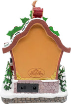 Holiday Cuckoo Clock Santa Reindeer LED Lighted Animated Christmas Village with Sound and Motion 6" x 6" x 8"