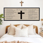 Ten Commandments Rustic Bible Verse Framed Wall Art 40" x 15" Black Religious Christian Slogan Representing God Jesus Christ Prayer Vintage Holy Inspirational Catholic Scripture Decor