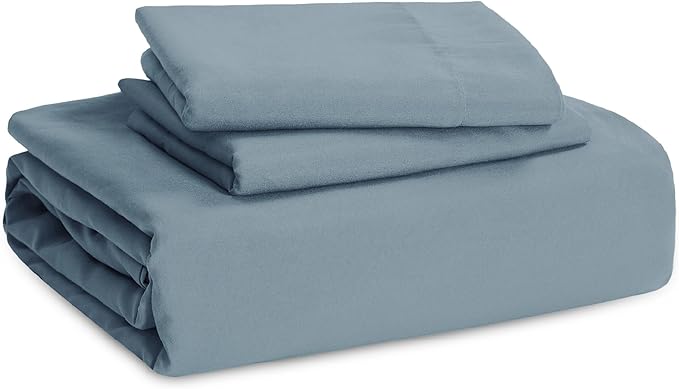 Bedsure Mineral Blue Oversized King Duvet Cover - 3 Pieces Prewashed Cotton-Like Extra Soft Bedding Set, Includes 1 Duvet Cover 120x98 Inches with Zipper Closure & 2 Pillow Shams, No Comforter
