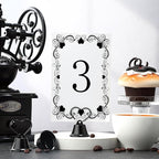 24 Pcs Table Number Holders Place Card Holders for Table 2 Inch Ring Clip Bell Number Holder Metal Picture Holder for Wedding Christmas Restaurant Home Photo Office Memo(Black,Heart)