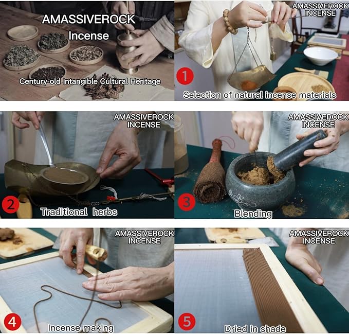 Chinese Incense Sticks Gift Set - Pack of 5 (120 Sticks) Lavender, Osmanthus, Rose, Gardenia, Mint Natural Scent Gifts