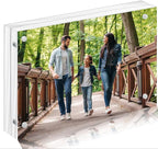 8.5 x 11 Acrylic Magnetic Picture Frames 8.5 x 11 Clear Picture Frames,8.5 by 11Frameless Acrylic Photo Frame,Free Stand Double Side Picture Frame with Gift Box