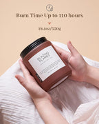 M&SENSE Blazing Flames Scented Candles with Log Fire - Patchouli & Cedarwood, Large Natural Soy 19.4oz 110 Hour Long Lasting Non Toxic Clean Burn Candle Gifts for Men Women