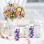 200PCS Purple Faux Pearls Beads for Centerpiece Vases, Vase Filler Faux Pearls, No Holes Filler Beads for Party Anniversary Birthday Wedding Table Decor, 10/14/20/30mm