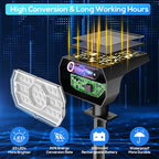 NYMPHY Solar Color Changing Lights, 7 Lighting Modes Solar Lights Outdoor Waterproof IP68, Multicolor RGB Outdoor Lights for Garden Yard Landscape Decorations- 4 Pack