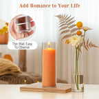 20 Pack 5.9" Tall x 1.8" Diameter Clear Glass Cylinder Vases - Multi-Use Flower Vase, Hurricane & Floating Candle Holders for Wedding Centerpieces, Home Decor, Table Displays