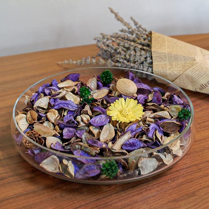 Qingbei Rina Halloween Potpourri Bags, Purple Decorative Potpourri Bowl Filler, Lavender Scented Dried Flowers, Home Fragrance Sachet,2 Bags/8.4oz