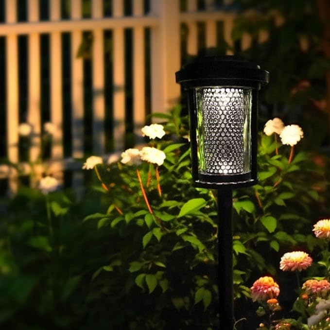 EcoGreen Outdoor Pathway Solar Light, 4pcs Pack,Garden Patio Balcony Walk Way Lights, Aluminum Leg, 5000K Daylight, IP65 Waterproof, 2.44*13.4in