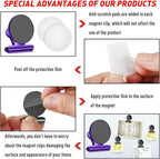 FINDMAG 12 Pack Magnetic Clips for Picture Hanging and Photo Display, Strong Scratch-Free Heavy Duty Magnets for Refrigerator, Whiteboard, Office, Kitchen, Party Use, School