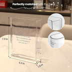 Book Vase for Flowers Home Décor,Artistic and Cultural Flavor Decorative Acrylic Clear Vase for Home and Office,Creative Gifts for Book Lovers. (Transparent)