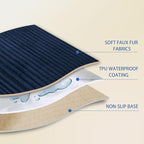 HAOMAIJIA Waterproof Couch Cover for Dogs Washable,Faux Fur Pet Couch Covers for Sofa,Soft Dog Bed Cover Non-Slip Couch Covers for 3 Cushion Couch Sofa Pet Friendly (Navy Blue, 35" x 74" 1 Pack)