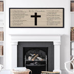 Ten Commandments Rustic Bible Verse Framed Wall Art 40" x 15" Black Religious Christian Slogan Representing God Jesus Christ Prayer Vintage Holy Inspirational Catholic Scripture Decor